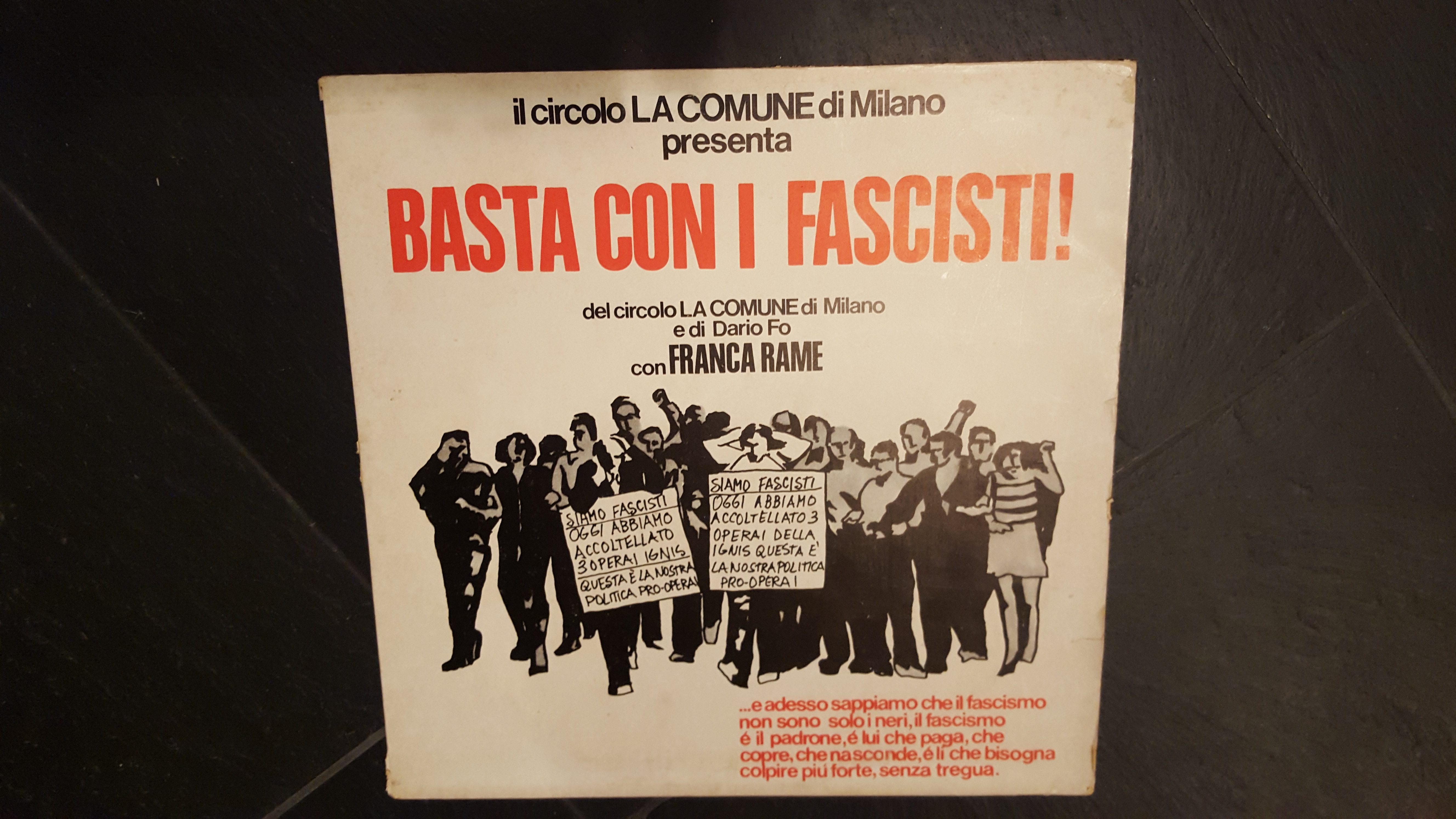 “Basta con i fascisti!” Un vinile misterioso con i monologhi di Franca Rame